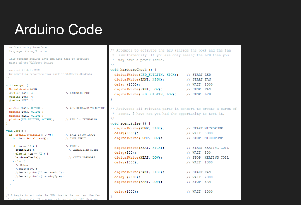Arduino firmware source code driving the micropump assembly